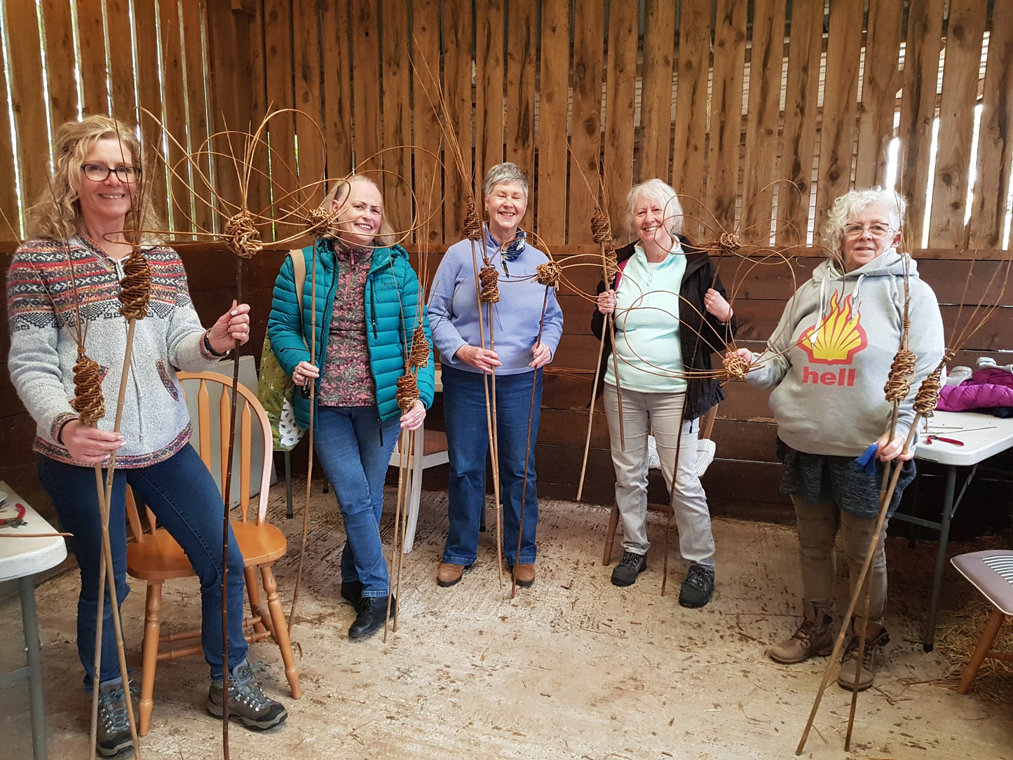 Dragonfly and bulrush workshop 4th April 2025 at Oaktrack Smallholding