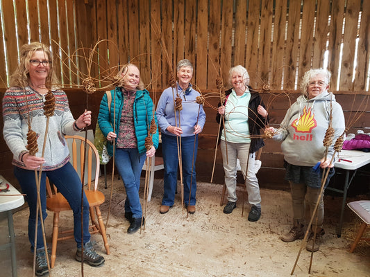 Dragonfly and bulrush workshop 4th April 2025 at Oaktrack Smallholding